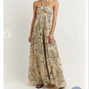 Dissh Malta Black Linen Knot Midi Dress. Never worn!